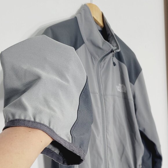 The North Face Men's Gray Black Zip Pockets Full-Zip Fleece Windbreaker Jacket - Picture 4 of 16